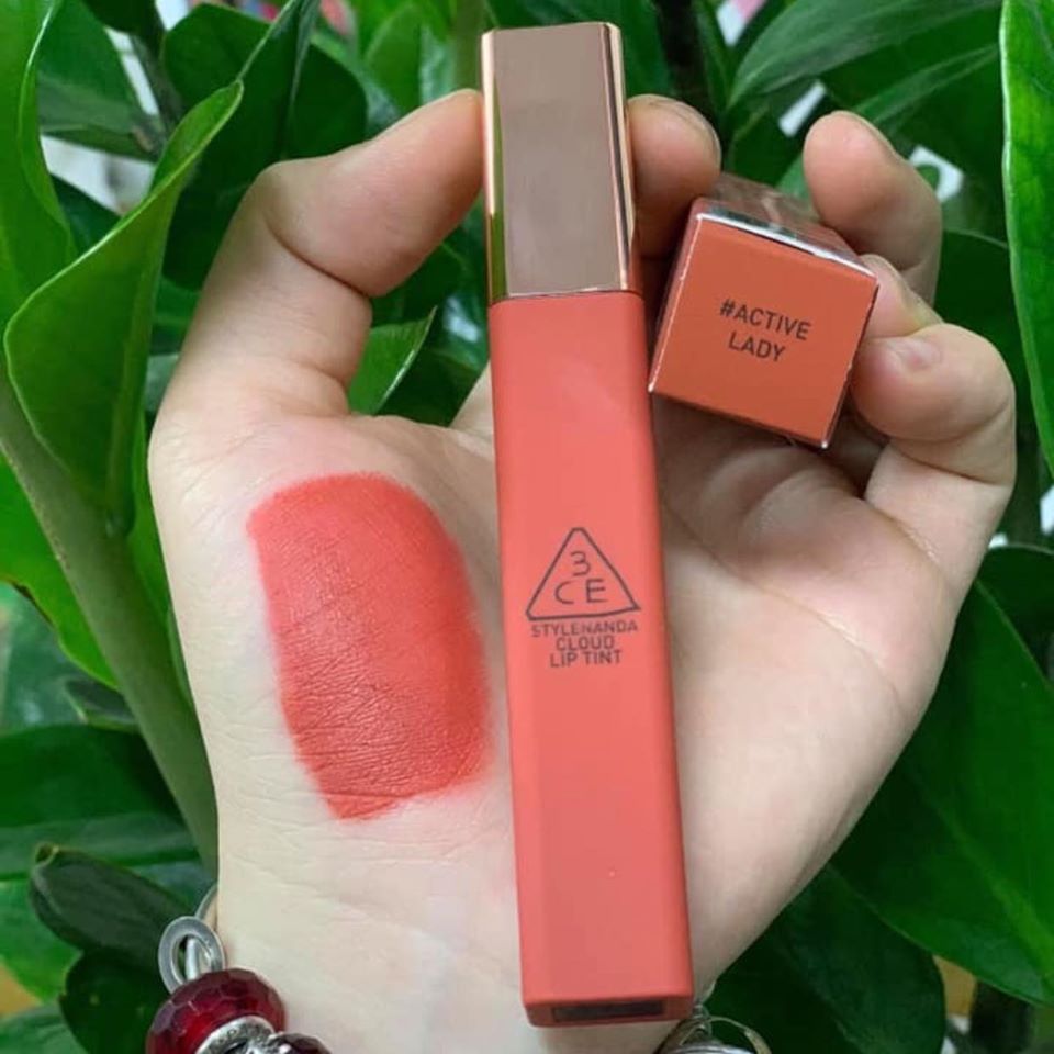 Son 3CE CLOUD LIP TINT ACTIVE LADY (màu nghệ cháy)