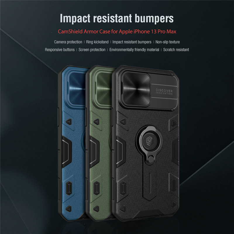 [ỐP CHỐNG SỐC BẢO VỆ CAMERA] iPhone 13/ 13 Pro/ 13 Pro Max Camshield Armor Nillkin