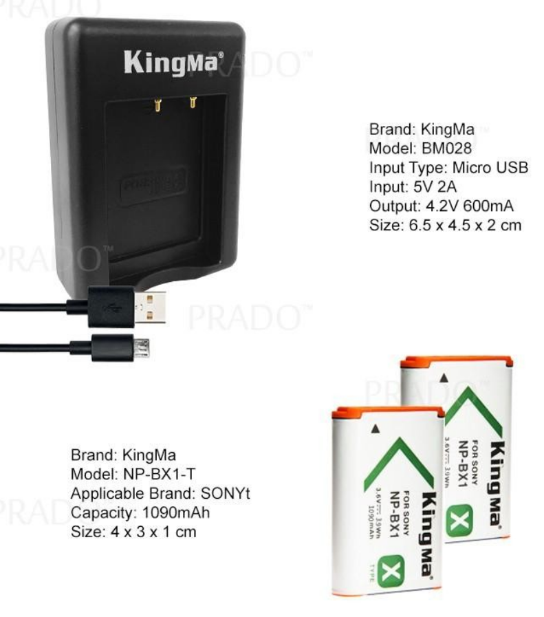 Sạc đôi Kingma cho Sony NP-BX1