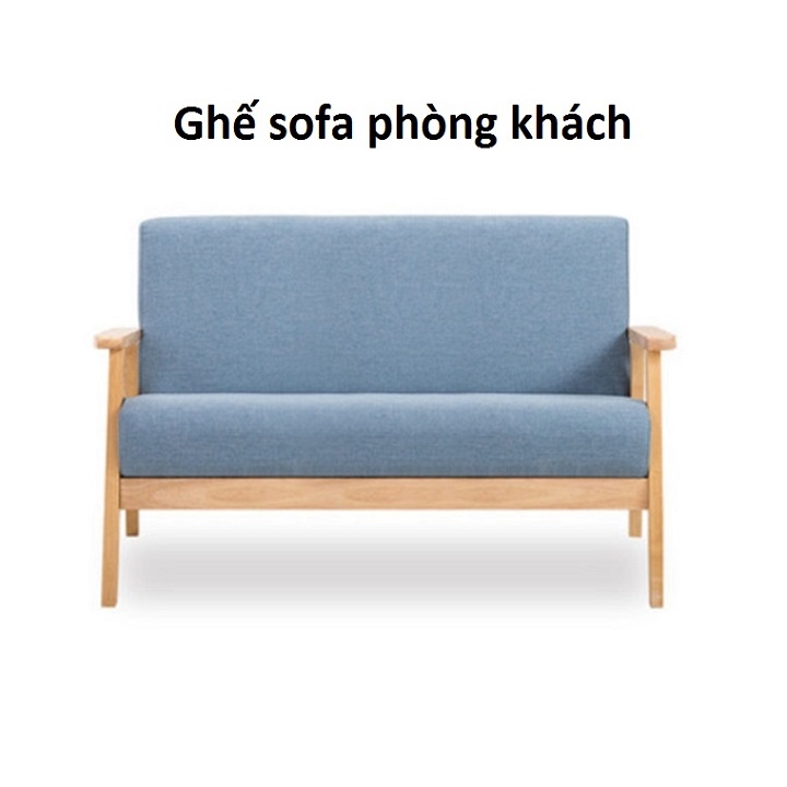 Ghế sofa phòng khách dài 1m55 khung gỗ chắc chắn, Ghế sofa cafe hiện đại
