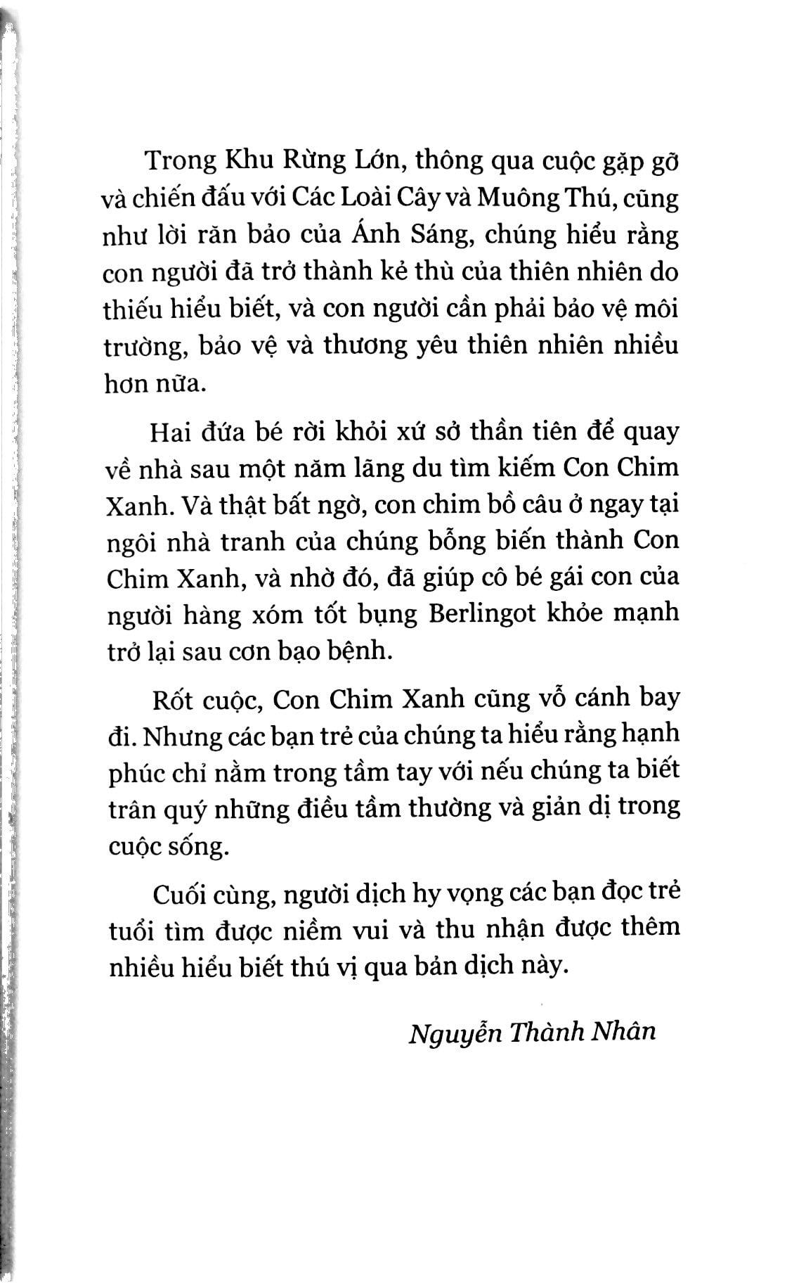 Fahasa - Con Chim Xanh Hạnh Phúc