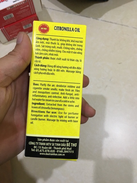Tinh dầu sả Bé Thơ