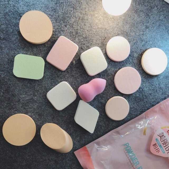 Túi 13 Bông Mút Trang Điểm