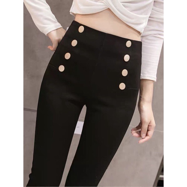 Quần legging Cạp Cao 6 Cúc