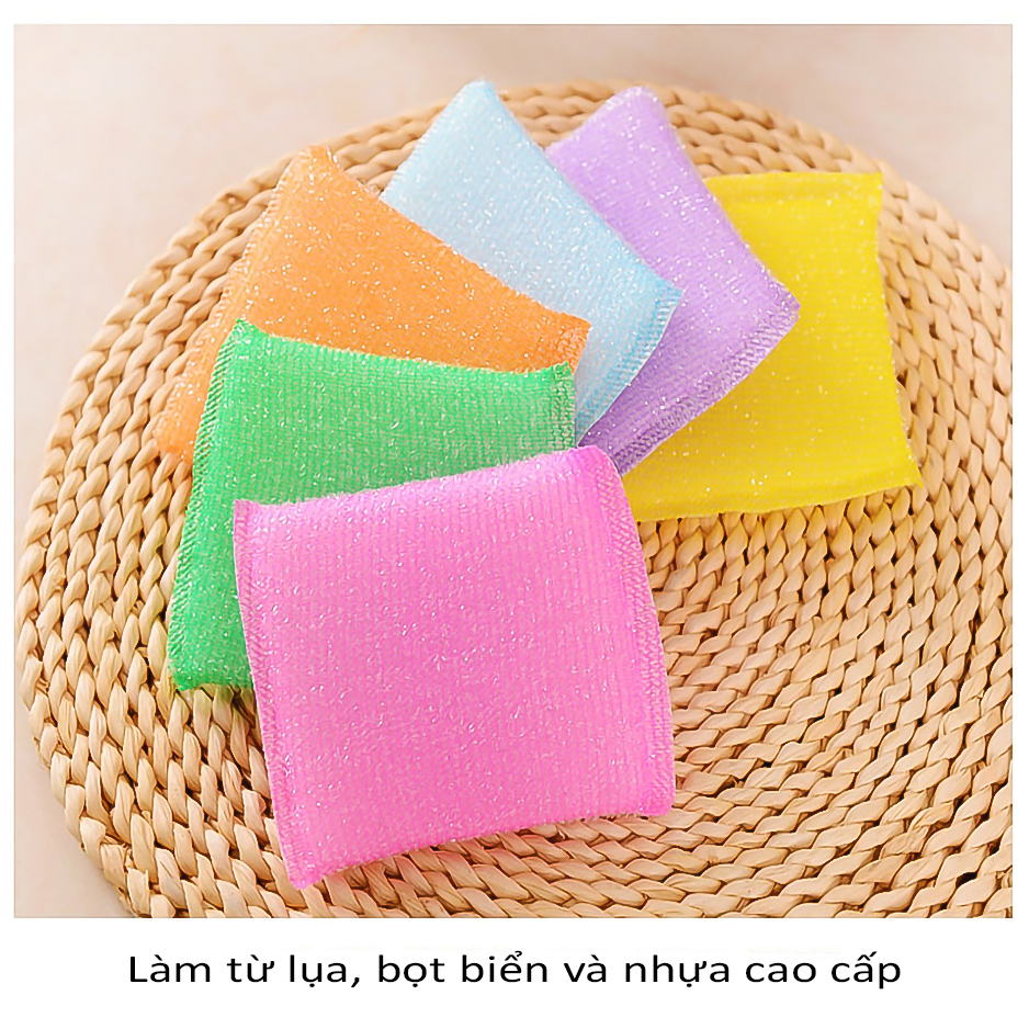 [Freeship Max] Miếng rửa chén bát nhà bếp, Miếng bọt biển cọ nồi tạo bọt Cozy Style