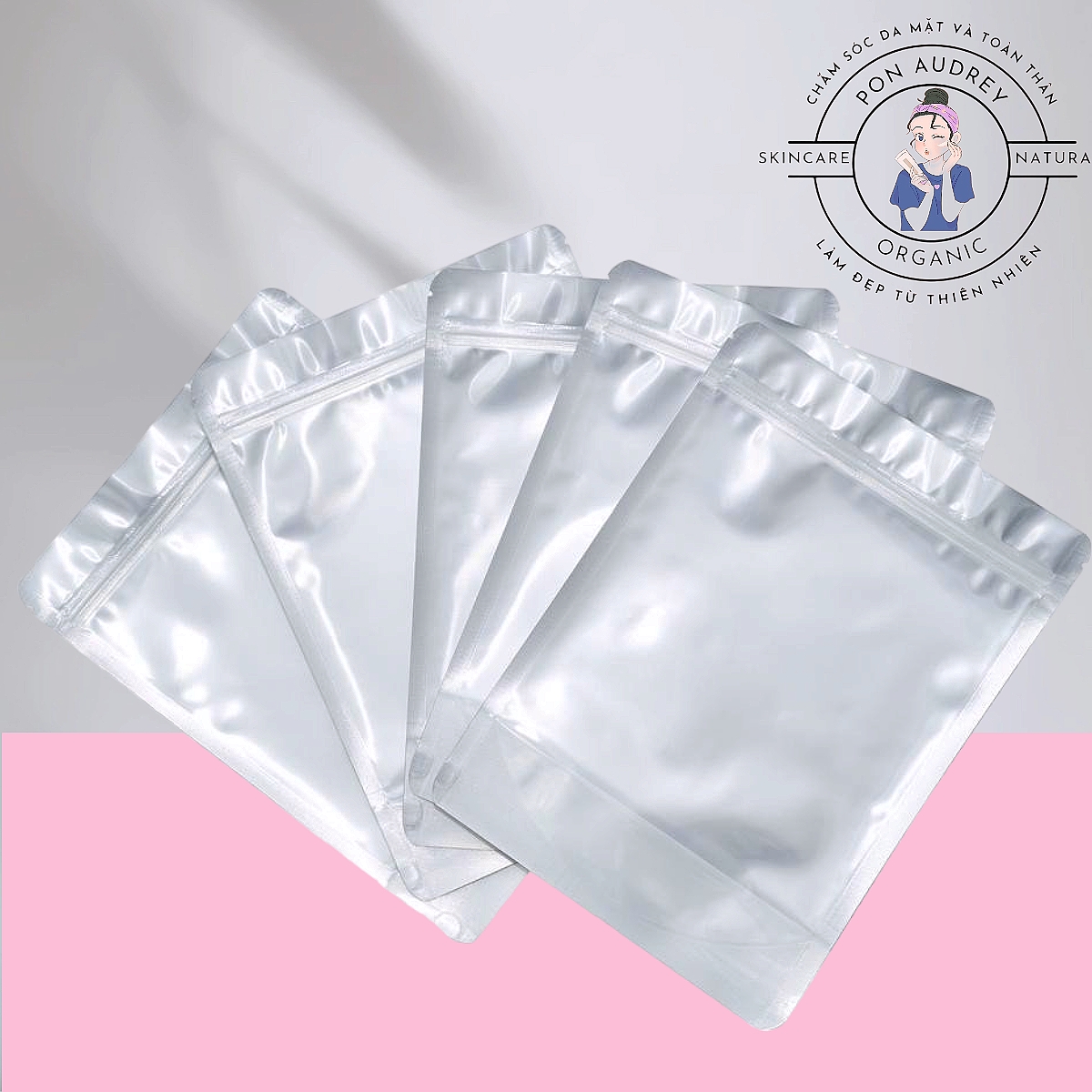 Túi zip bạc, zip chỉ đỏ dùng đựng bột có nhiều size, bán theo lạng
