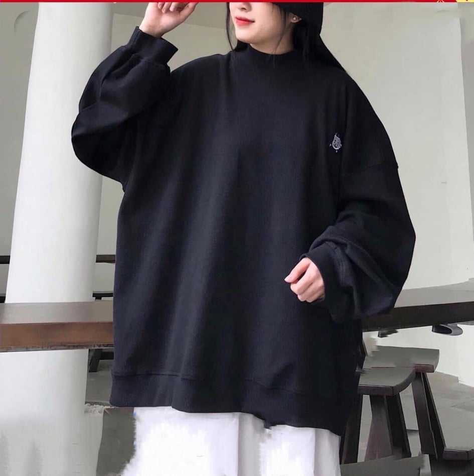 Áo nỉ cổ lọ in hình cô bé (trọng lượng từ 40kg đến 60kg )