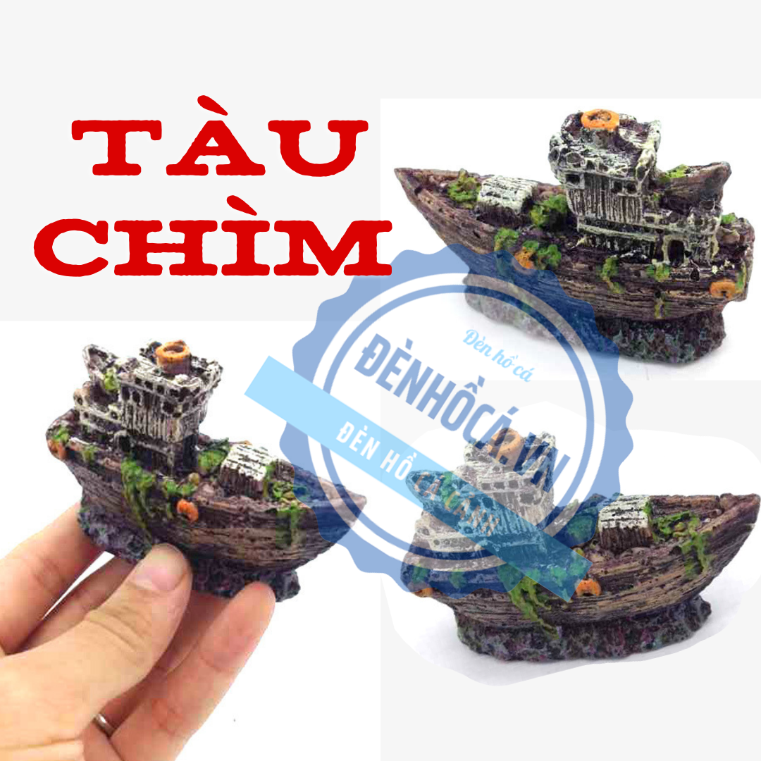 Phụ kiện tàu chìm trang trí Hồ Cá Cảnh -  Bể Cá Thủy Sinh