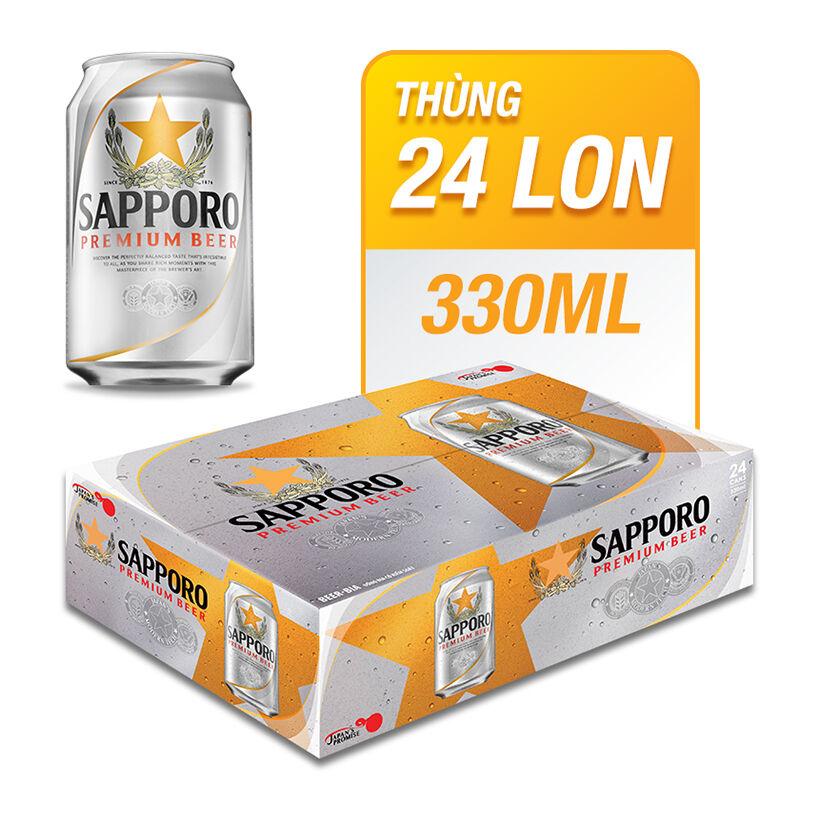 Sapporo 330ml x 24 cans beer