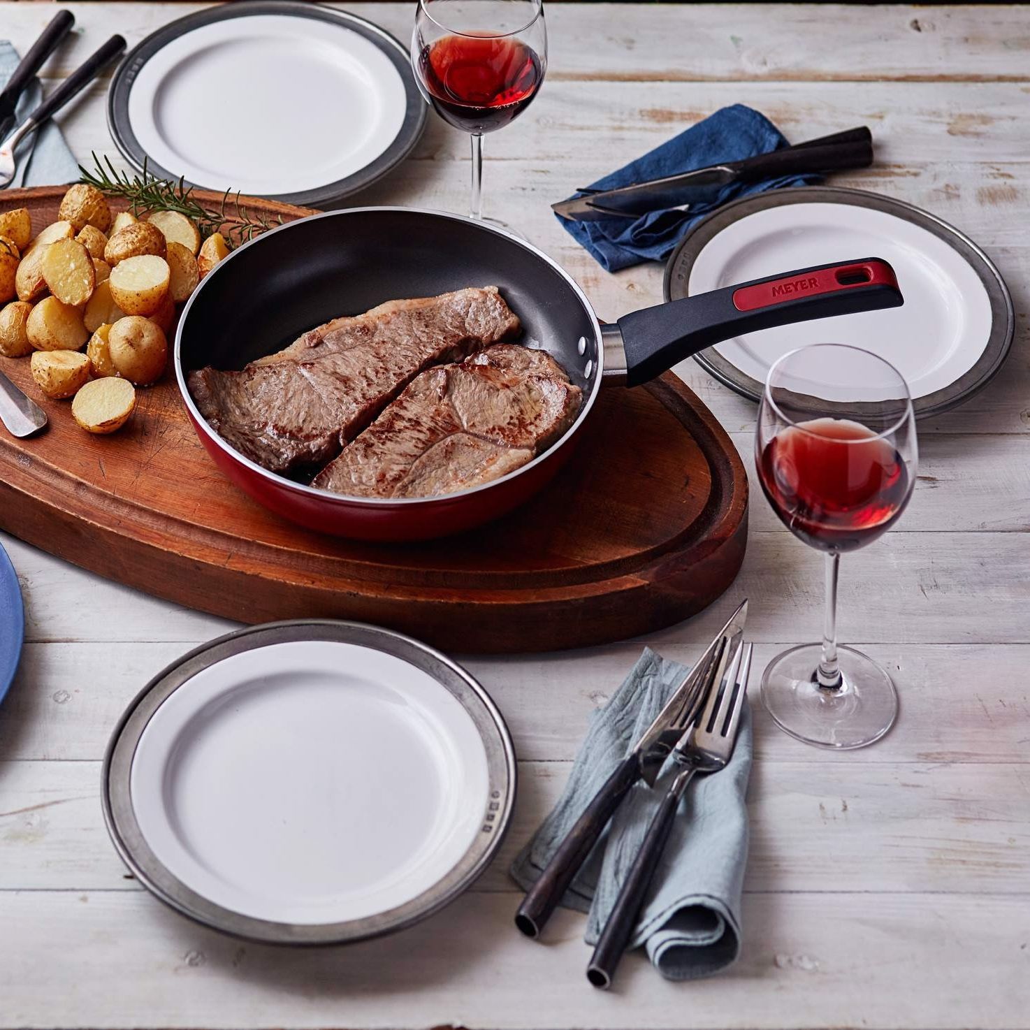Chảo Chống Dính Forge Red Meyer 20cm - Thương Hiệu Mỹ, SX Thái Lan | Meyer Forge Red Frypan 20cm