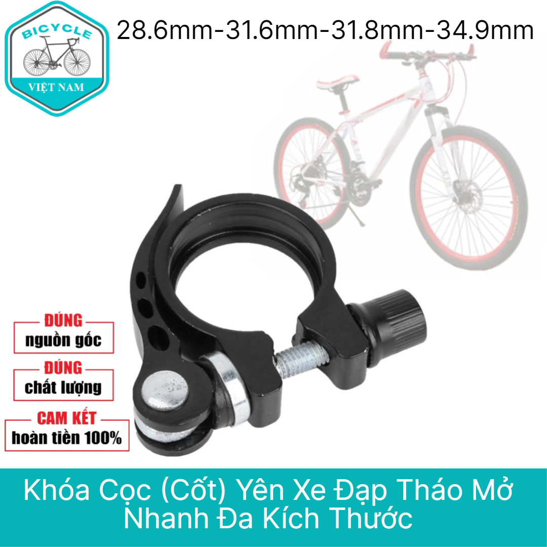 Khóa cọc yên xe đạp tháo mở nhanh đa kích thước