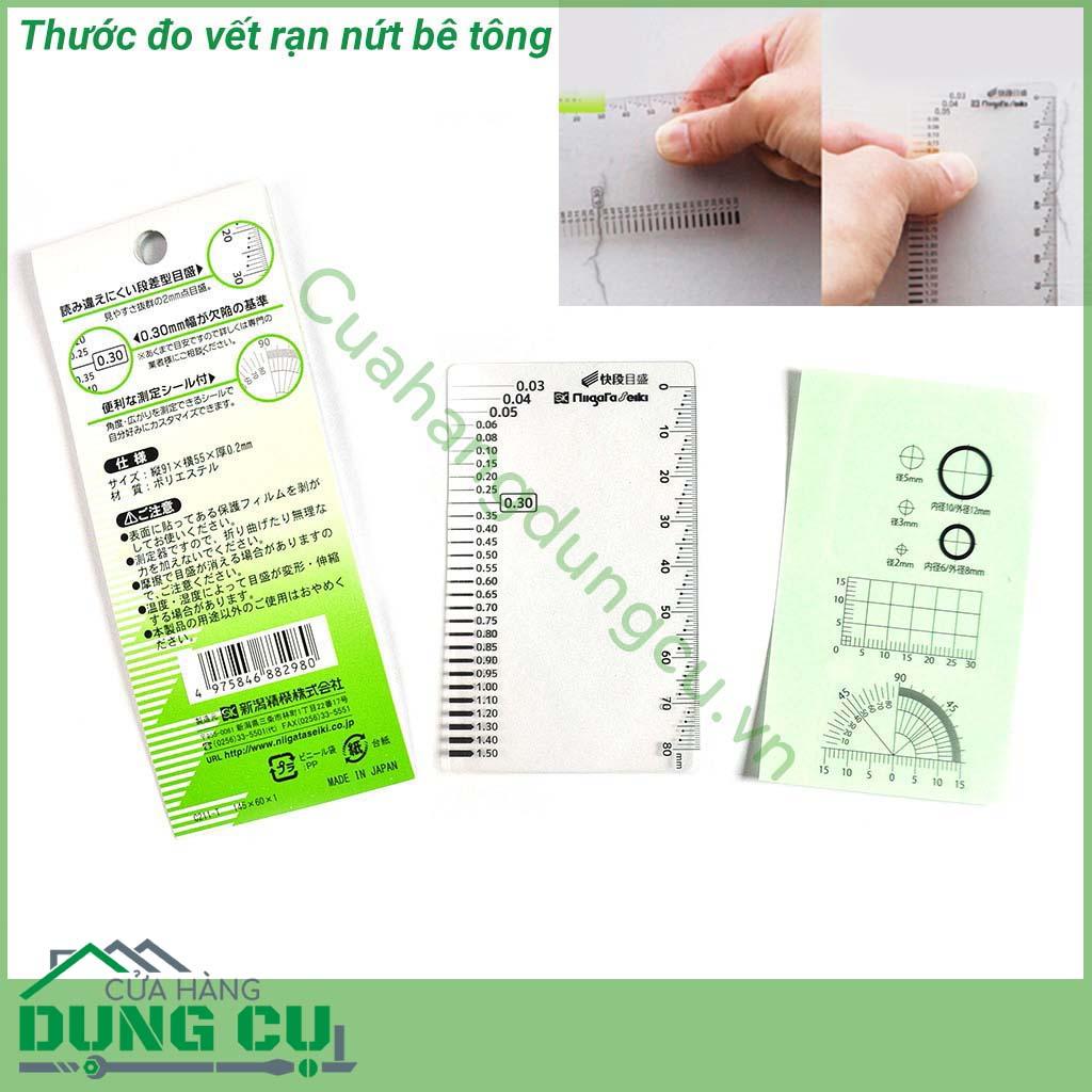 Thước đo vết nứt bê tông Niigata Seiki NHẬT
