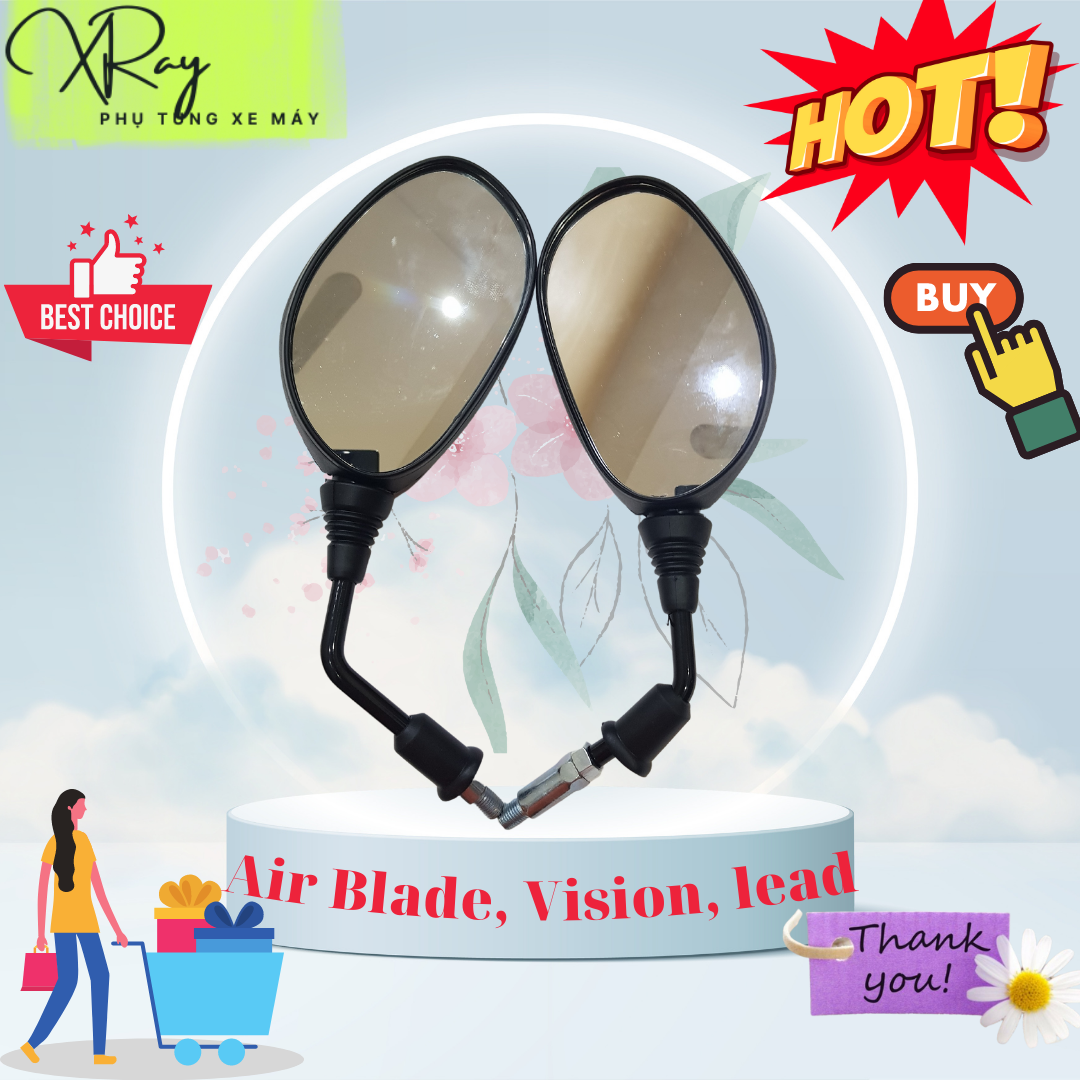 Gương xe máy Air blade, Vision, lead.( Giá 1 đôi)