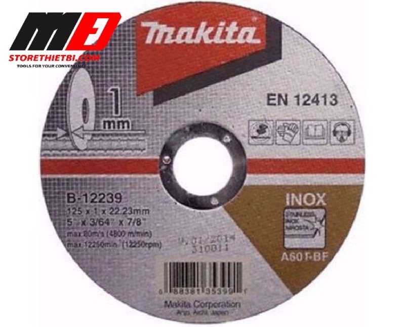 Đá cắt mỏng 1mm 125mm Makita B-12239