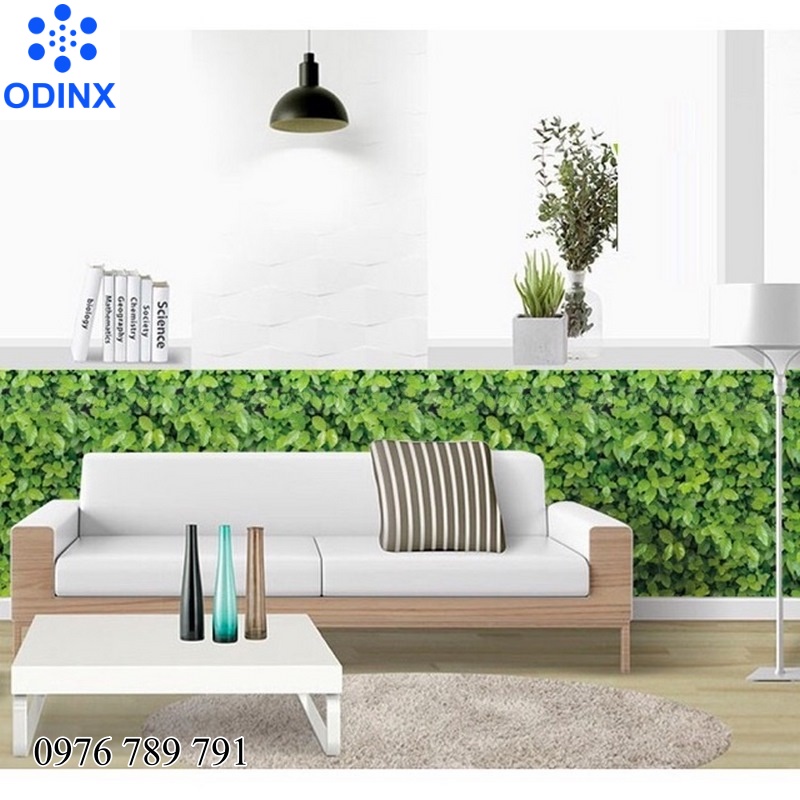 CUỘN 10M GIẤY DÁN TƯỜNG (decal cuộn) MÃ THẢM LÁ 3D