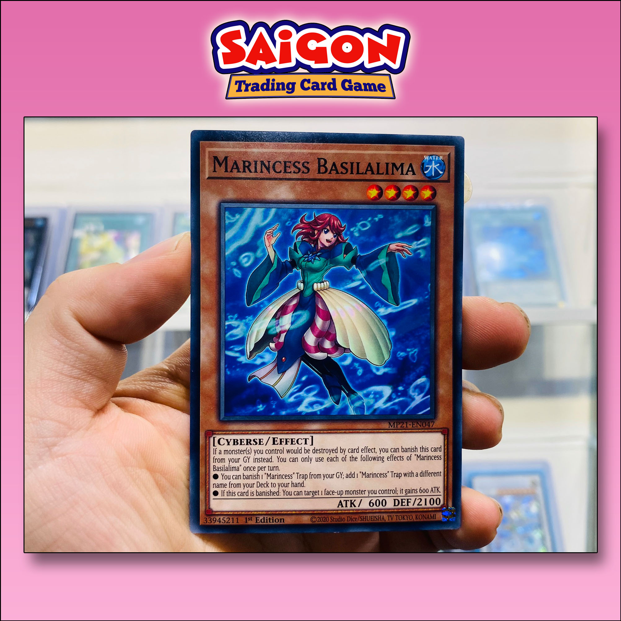 Thẻ bài yugioh mã mp21-en047 - marincess basilalima - common - 1st edition