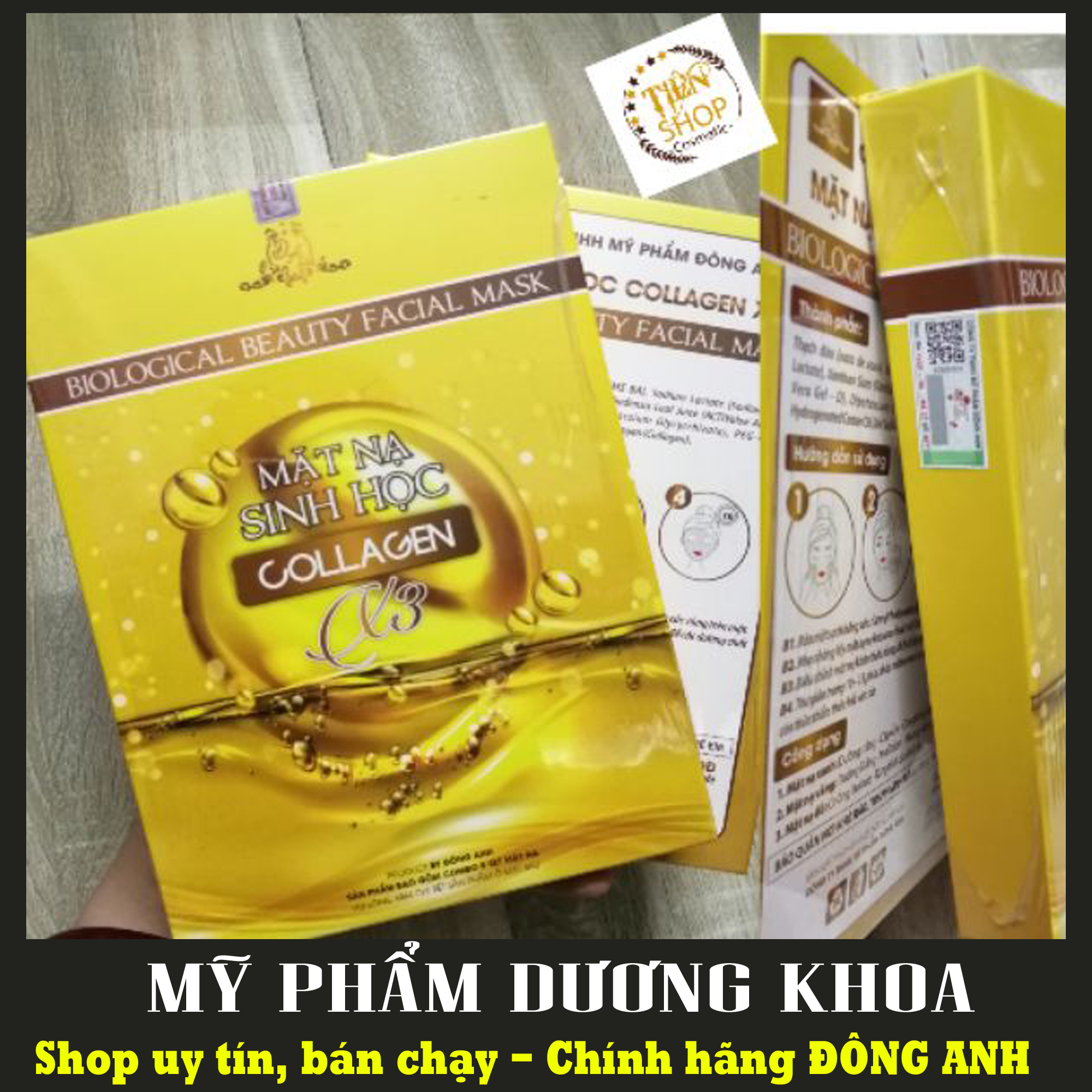 [Chính Hãng 2020] Mặt Nạ Sinh Học Đông Anh Collagen X3 - Hộp mặt nạ sinh học dưỡng da collagen x3