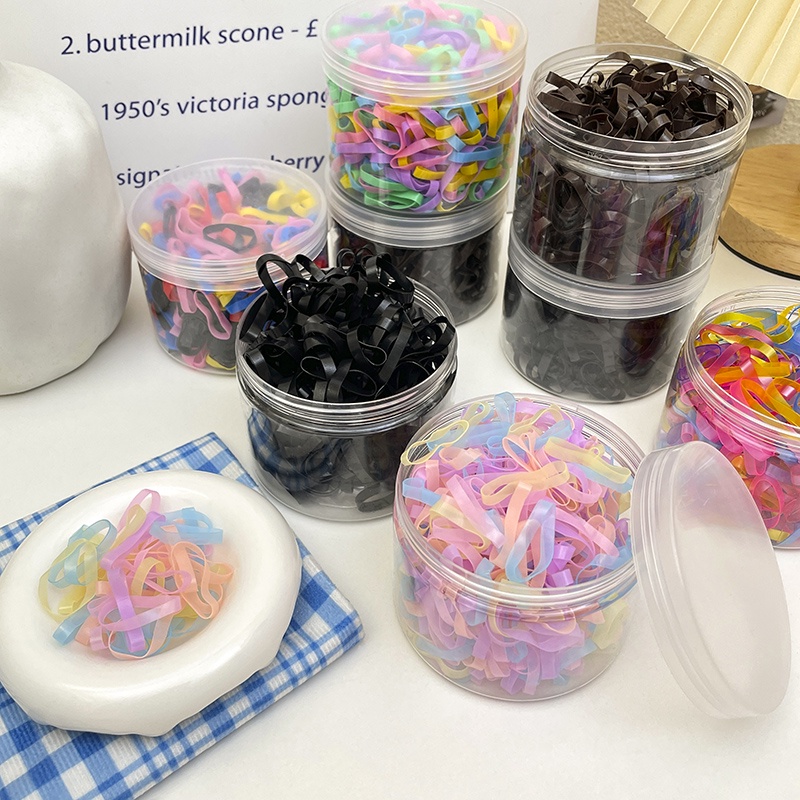Set 1000 Dây Thun Cột Tóc Nhiều Màu Dùng Một Lần