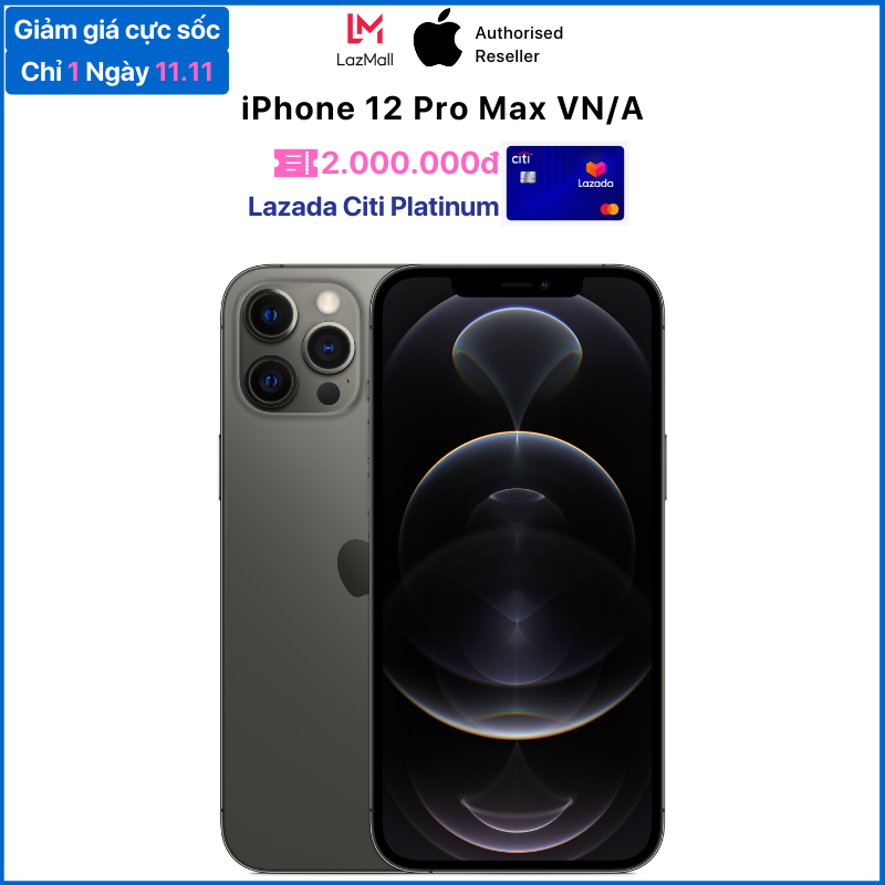[Đặt Sớm 11.11] iPhone 12 Pro Max - Hàng Chính Hãng VN/A (Thời gian dự kiến giao hàng: Đang cập nhật)