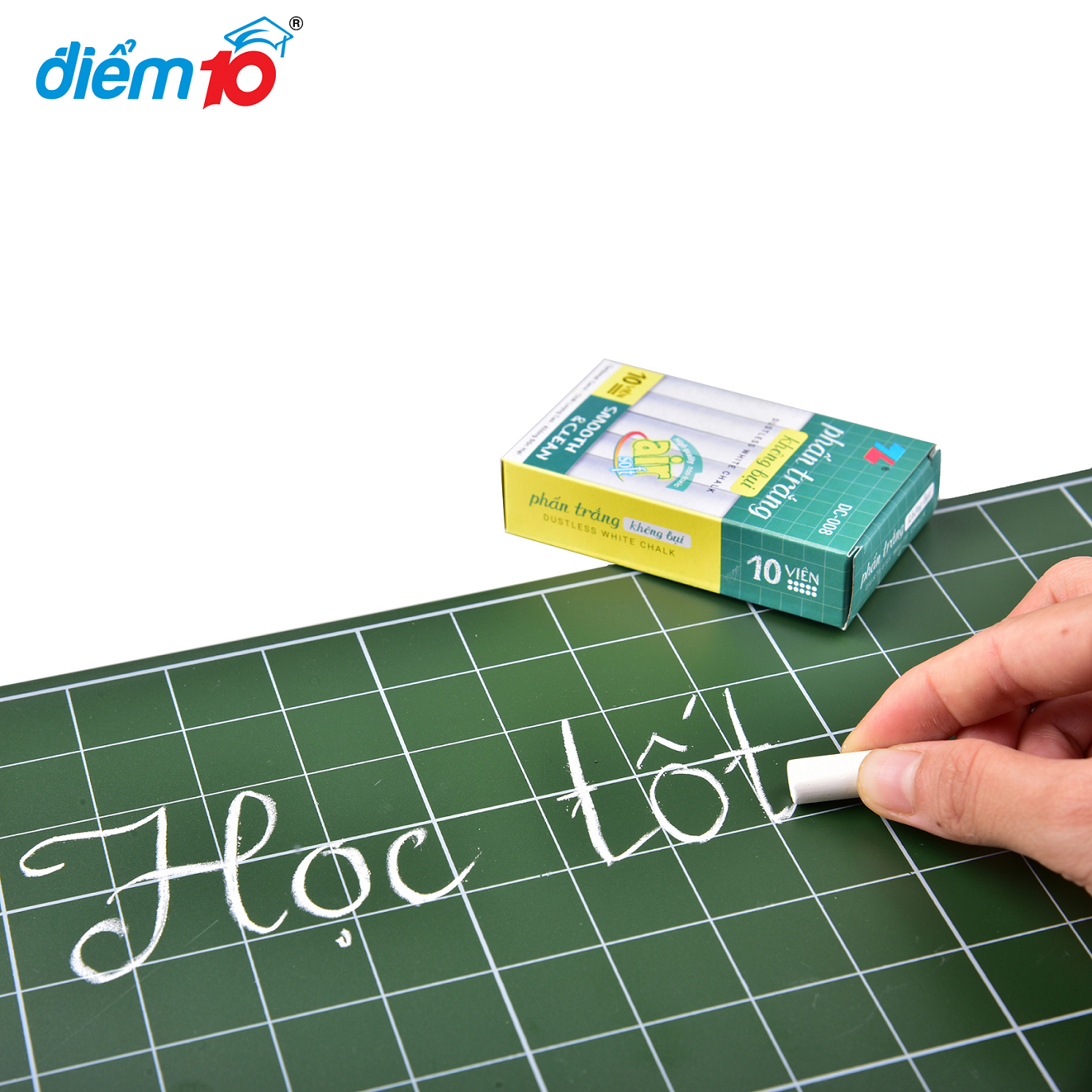 Phấn không bụi Thiên Long DC-008 (Hộp 10 viên)