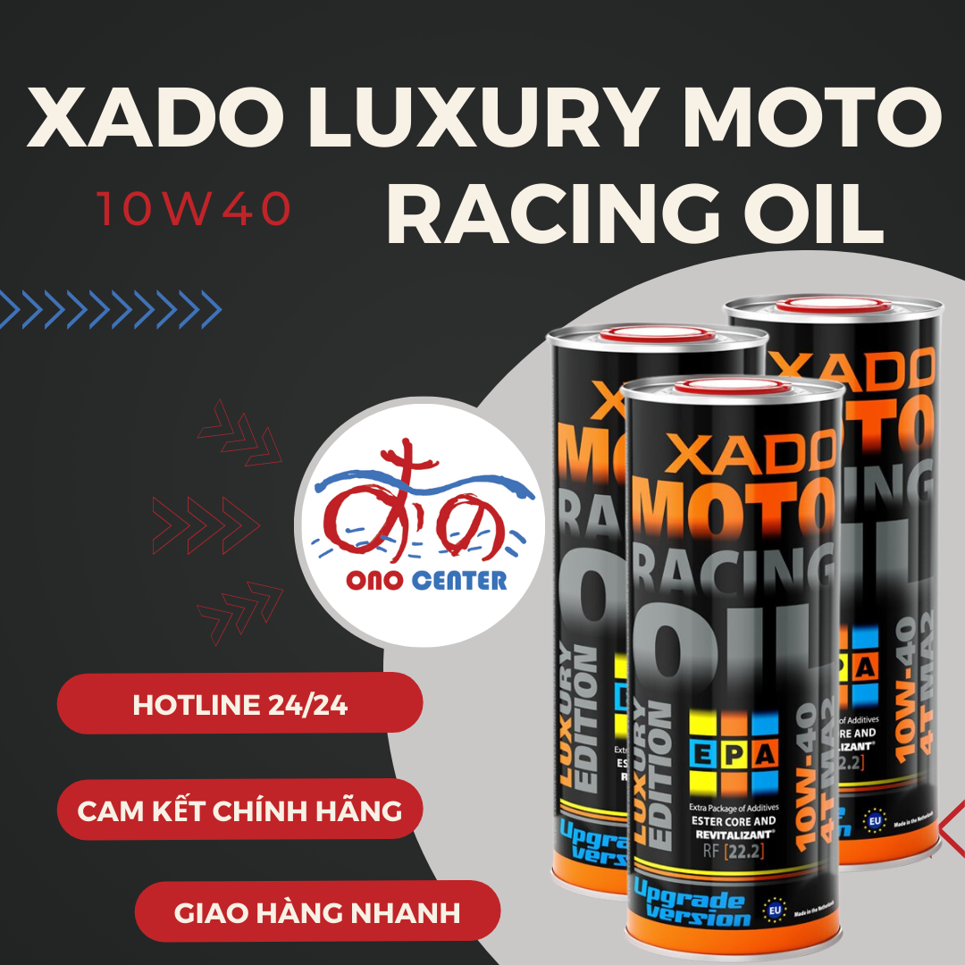 XADO Luxury Racing 10W40 RF22.2 (1L/CHIẾT LẺ 800ML, 1L1, 1L2, 1L3, 1L4)