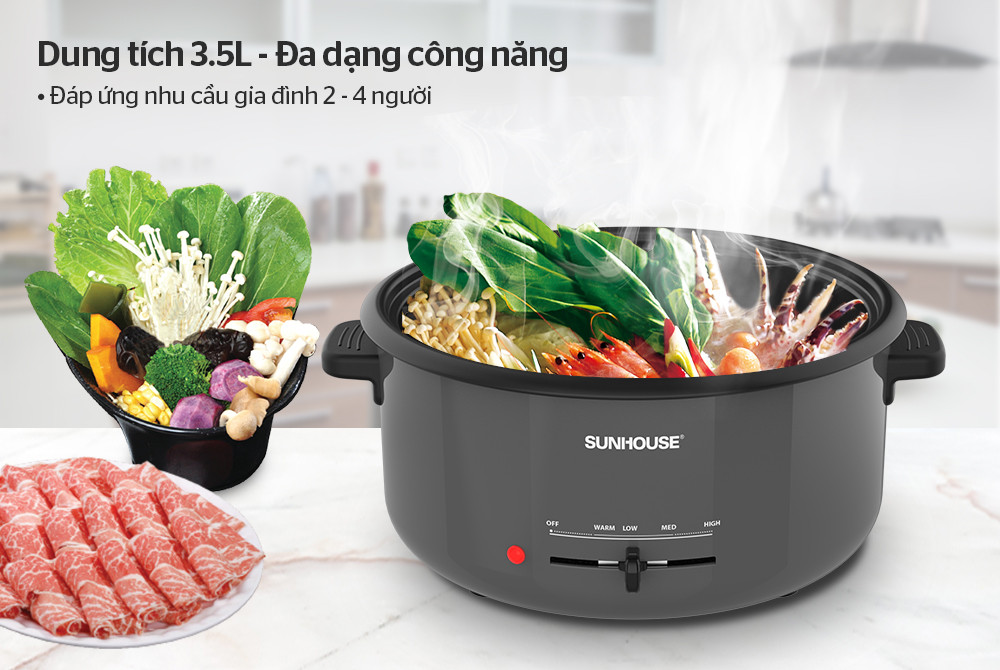Nồi lẩu điện SUNHOUSE SHD4523