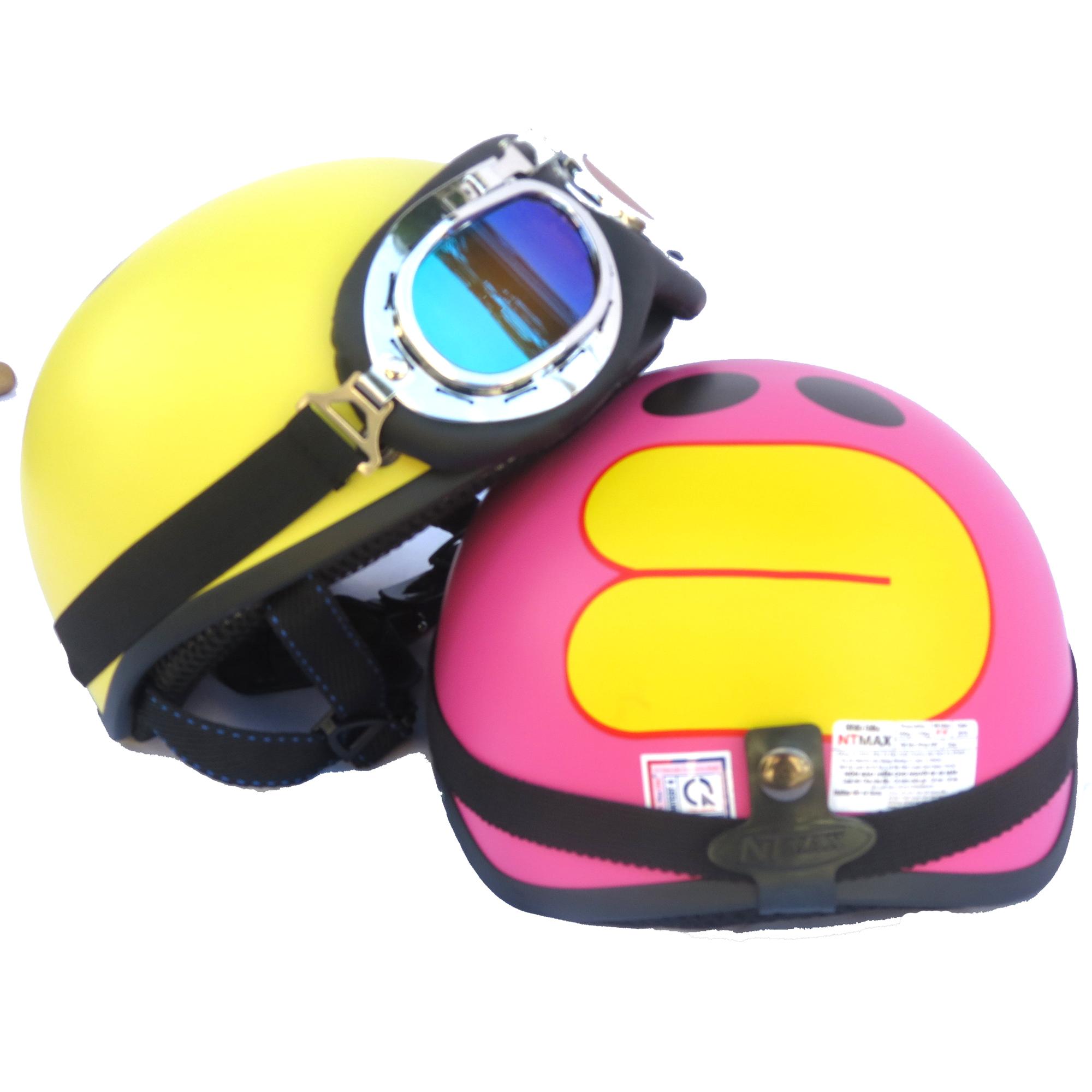 Mũ bảo hiểm NTMAX 1/2 vịt siêu cute kính phi công hoặc uv400