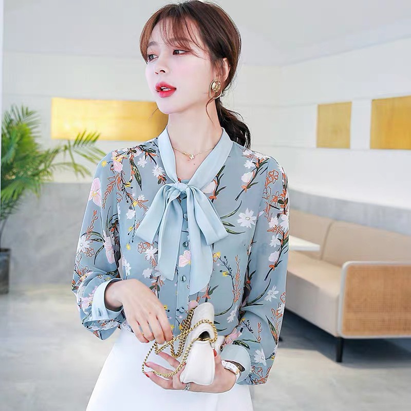 ÁO SƠ MI NỮ CÔNG SỞ CỘT NƠ CỔ (MS105)