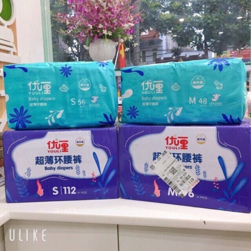 (FREESHIP) Tã Bỉm Youli Dán Quần S108/M92-M88/L84/XL80/XXL72/XXXL68 - BỈM YOULI BABY PANTS dán/ quần