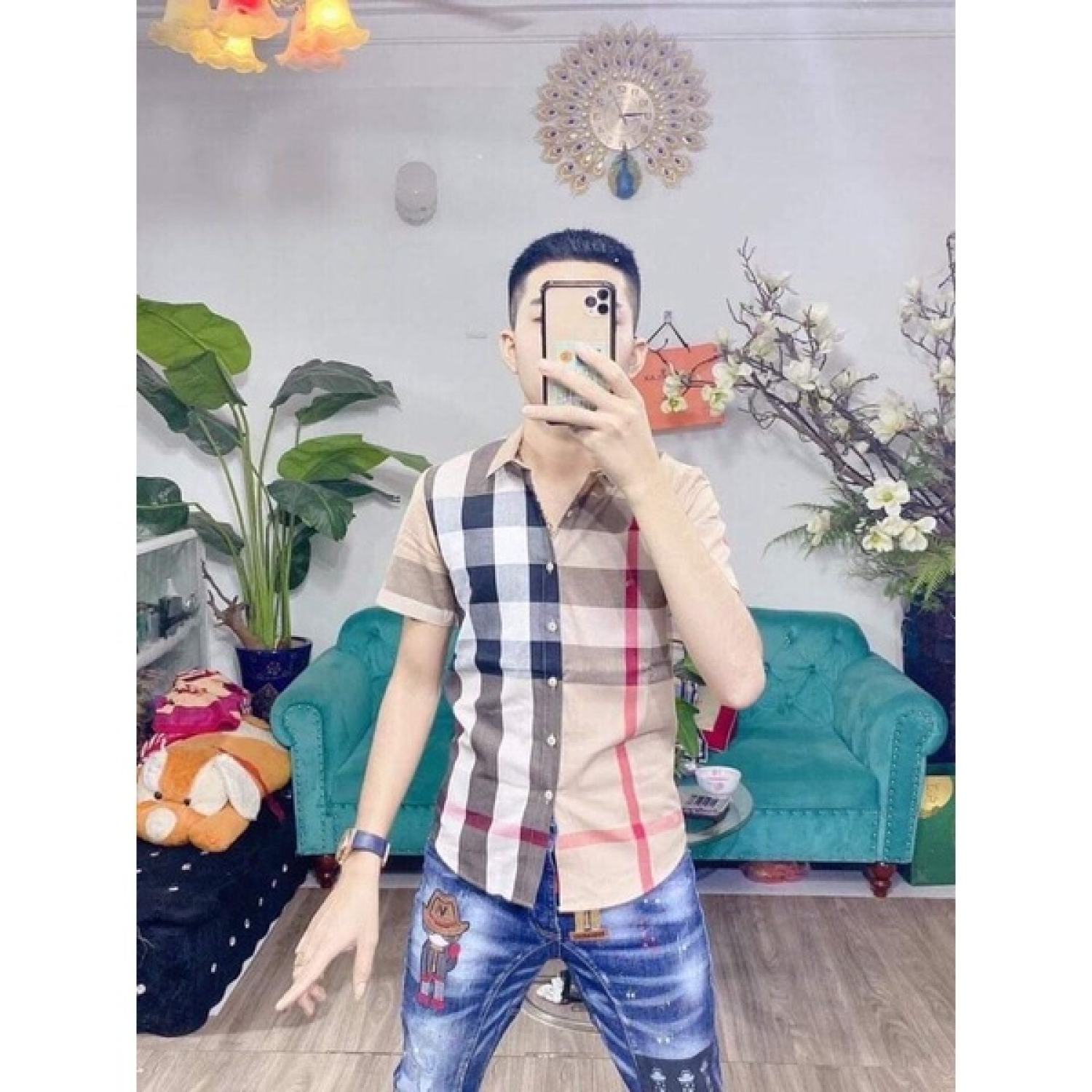 Áo Sơ Mi Cộc Kẻ BBR