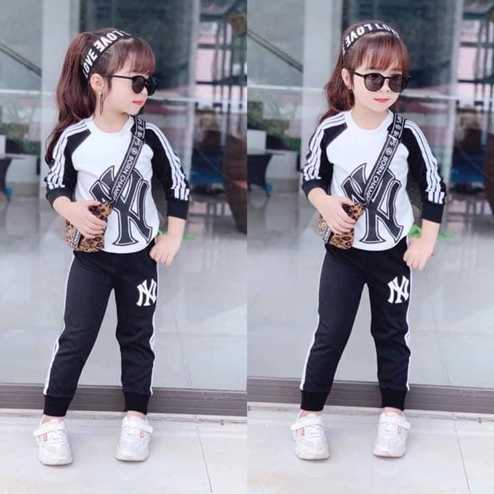 bộ thể thao dài tay cotton len cho bé