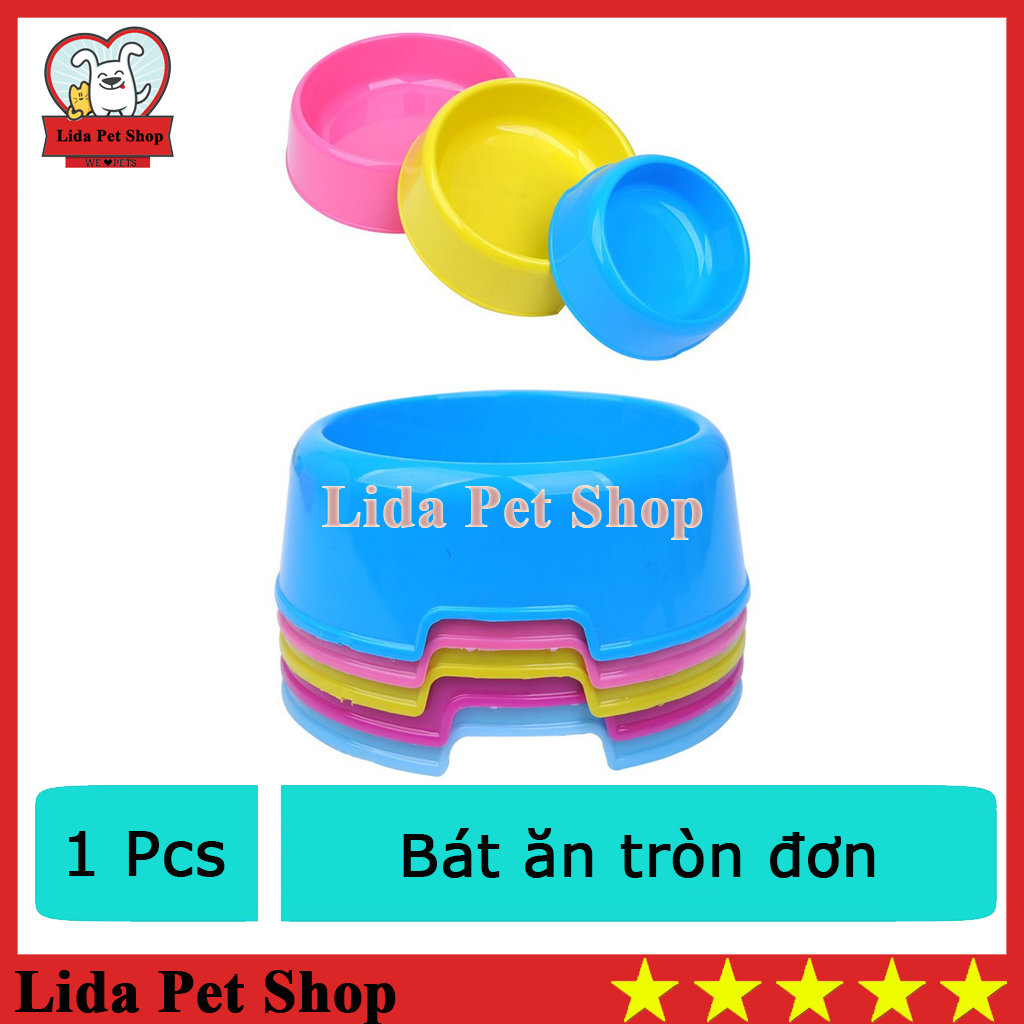 HN- Bát ăn chó mèo - Bát tròn đơn Chất liệu nhựa / chén ăn chó / bát ăn mèo / bát ăn thú cưng / bát nhựa đơn cho chó / bát cho mèo và chó / bát thú cưng