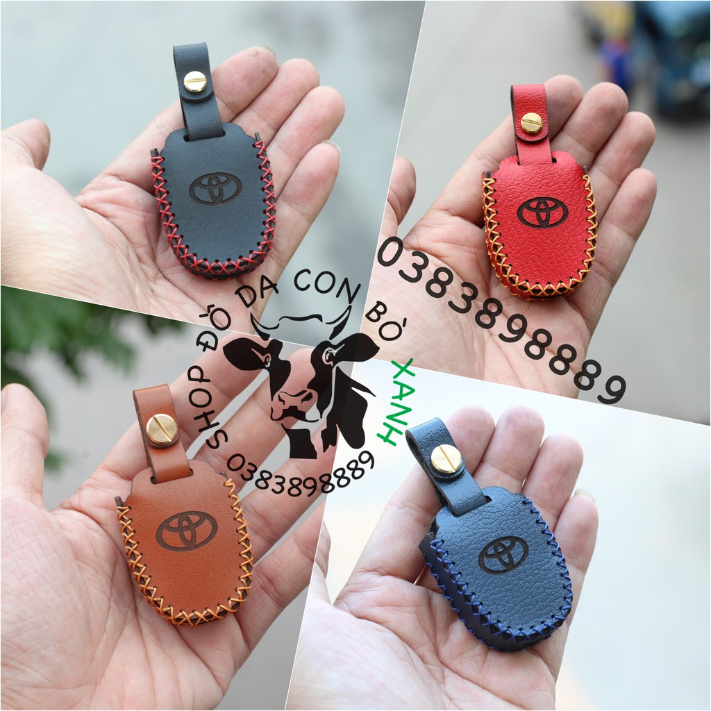 Bao Da Chìa Khoá Toyota Vios Handmade Da Thật 003