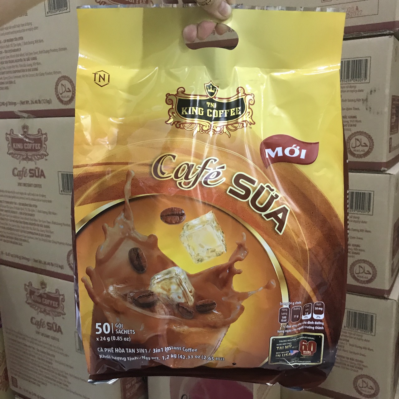 Cà phê sữa King Coffee bịch 50 gói 129K