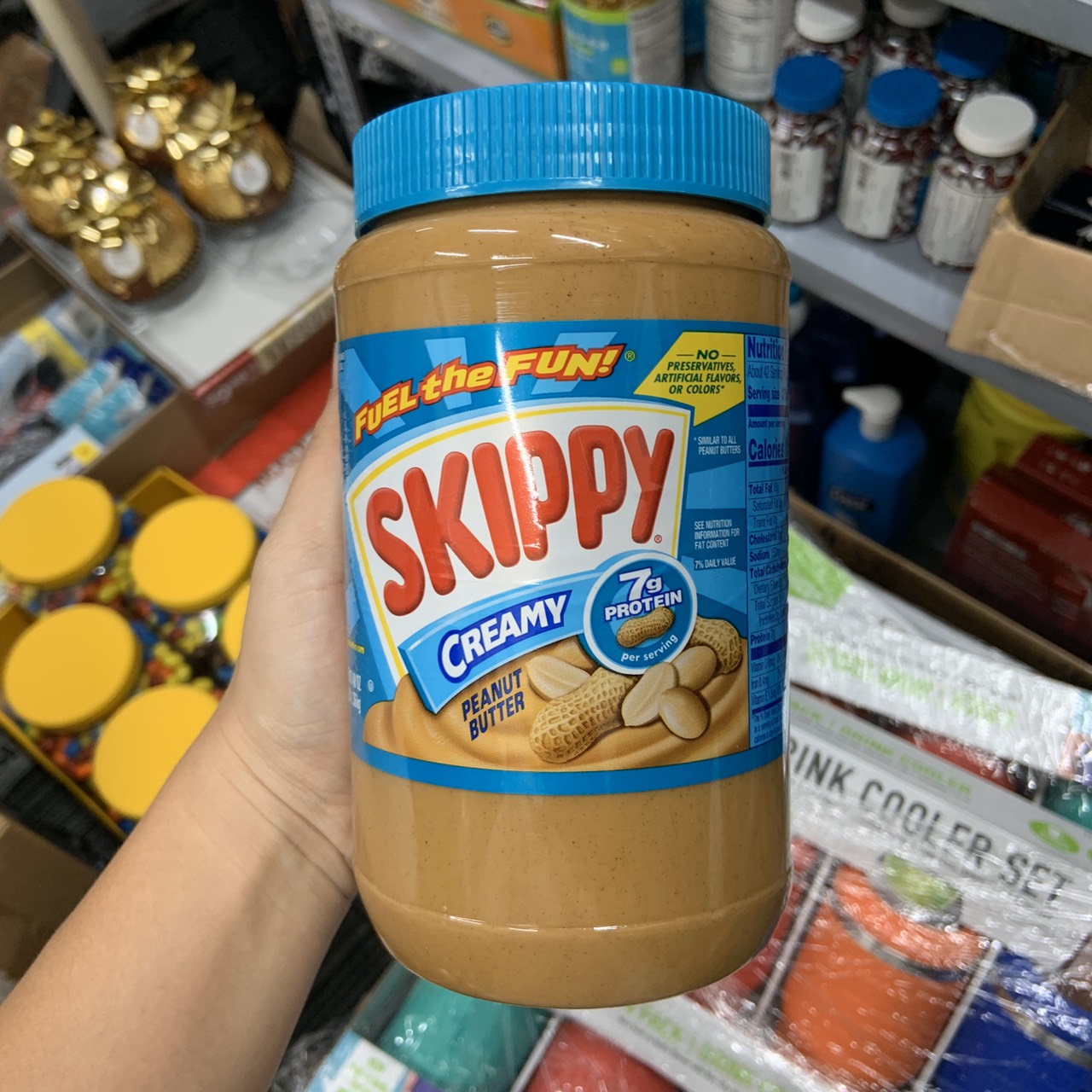 Bơ đậu phộng skippy cream peanut butter 1.36kg - eds hàng mỹ