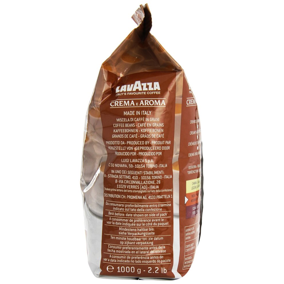 Cà phê hạt đã rang Lavazza  Crema e Aroma Beans 1000g