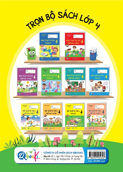 Đề kiểm tra TOÁN 4 học kì 2