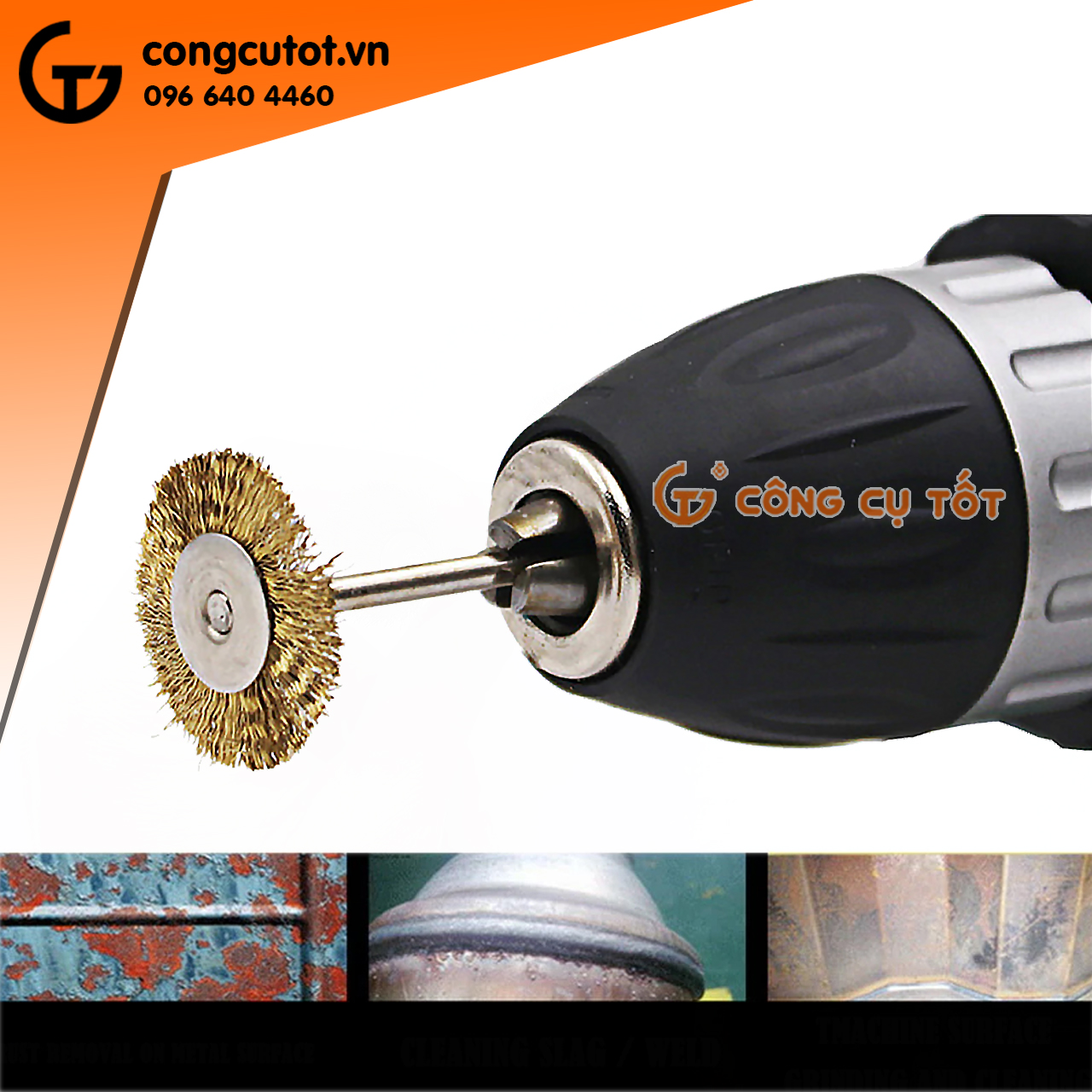 Chổi đánh gỉ - chổi đánh rỉ trục 3mm