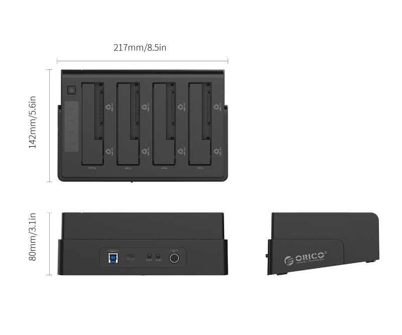 Dock ổ cứng clone 1 ra 3 USB3.0 6648US3-C - Hàng Chính Hãng