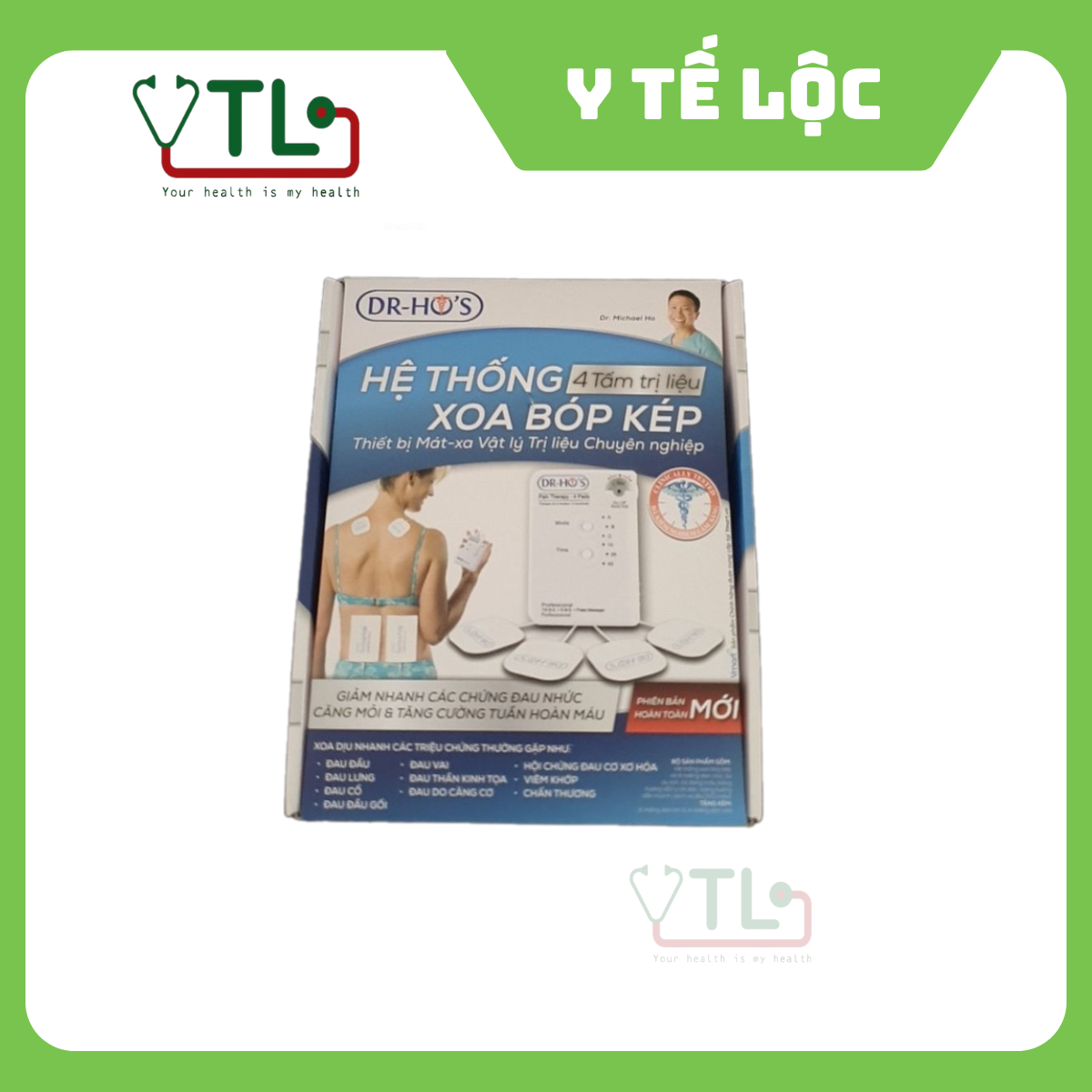 Máy massage xung điện ttrị liệu Dr Ho new