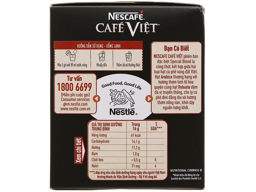 CÀ PHÊ ĐEN ARABICA VÀ ROBUSTA NESTCAFÉ CAFÉ VIỆT SPECIAL BLEND