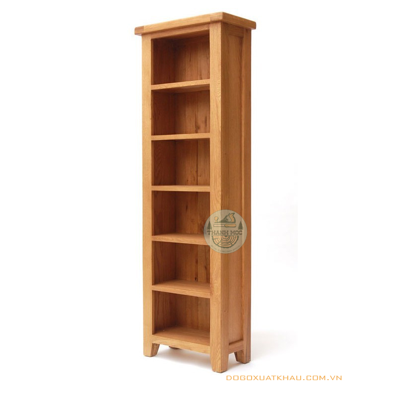 Kệ sách gỗ sồi 5 tầng