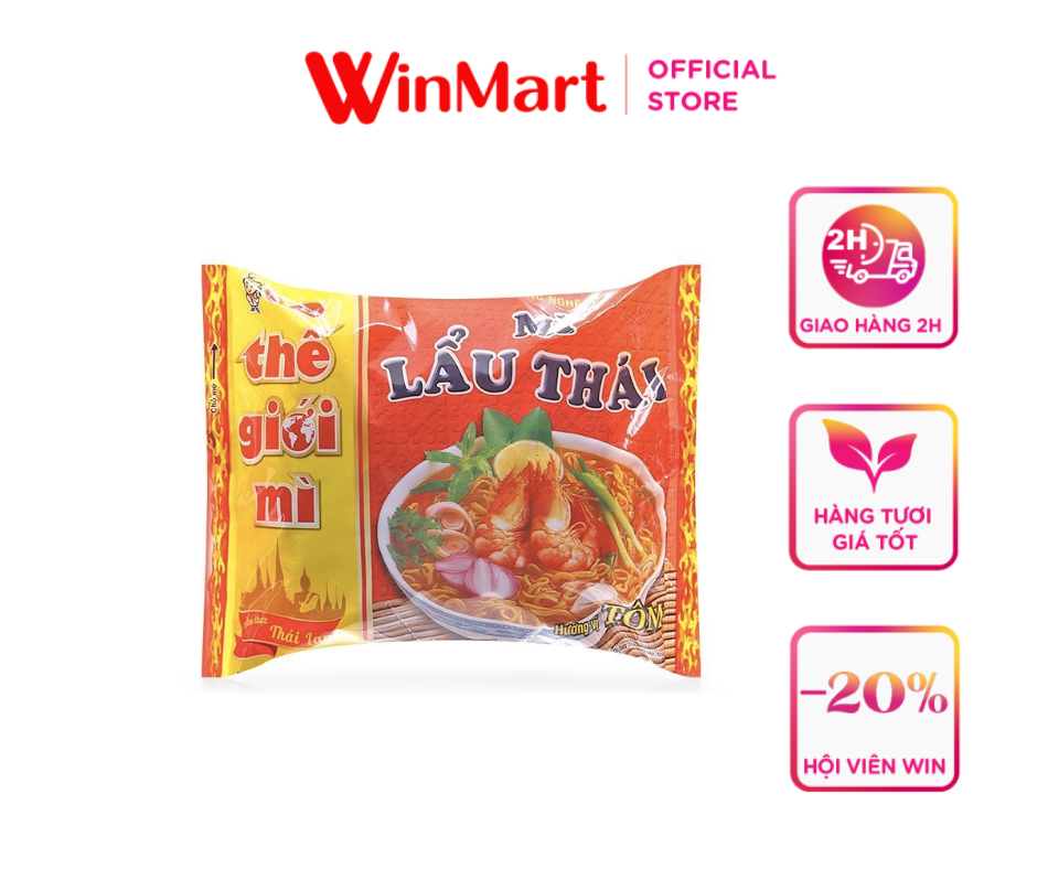 [Siêu thị WinMart] -  Mì gói ăn liền lẩu Thái vị tôm Acecook gói 80g