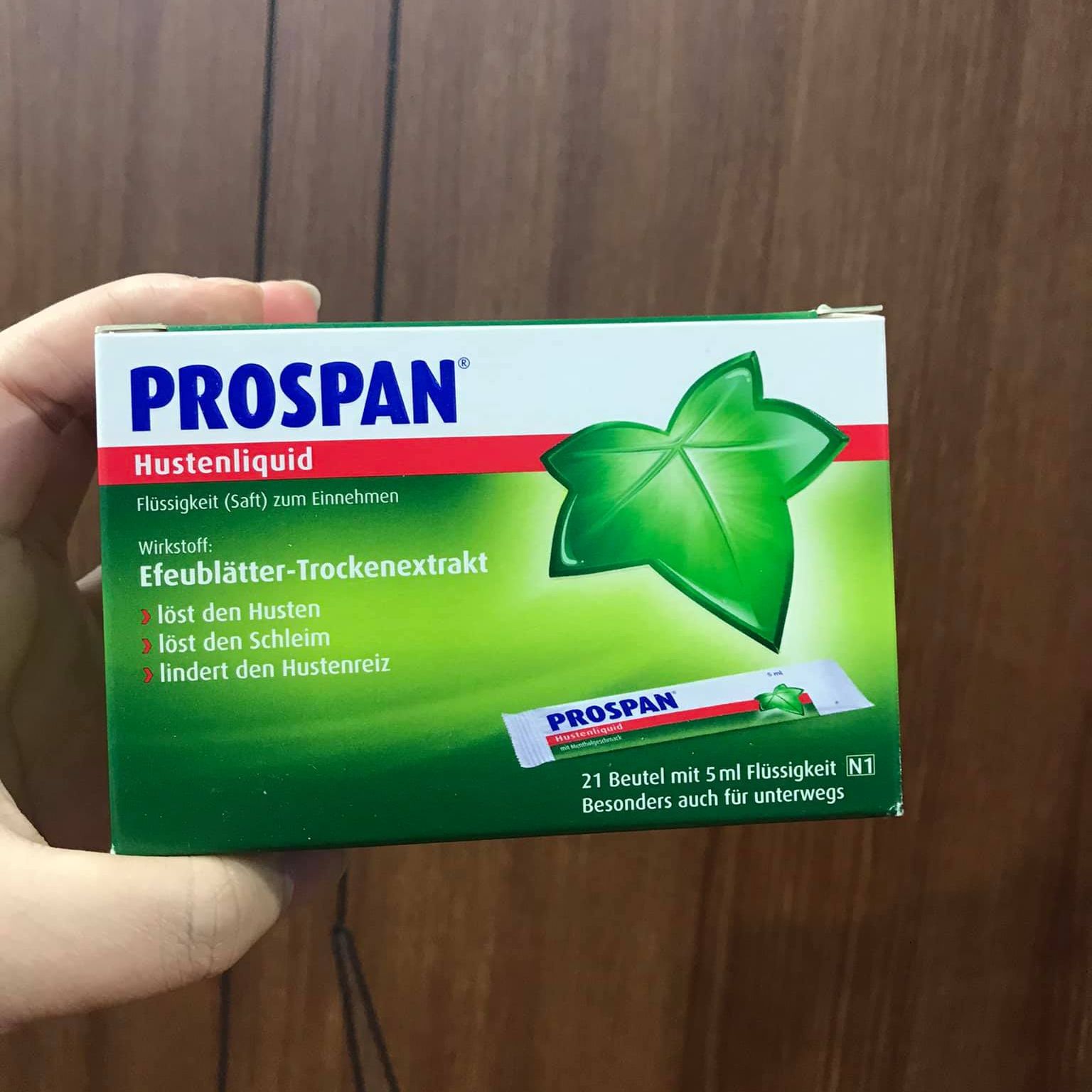 DẠNG GÓI - Siro Ho Prospan Đức Dùng Cho Bé Từ 6 Tuổi