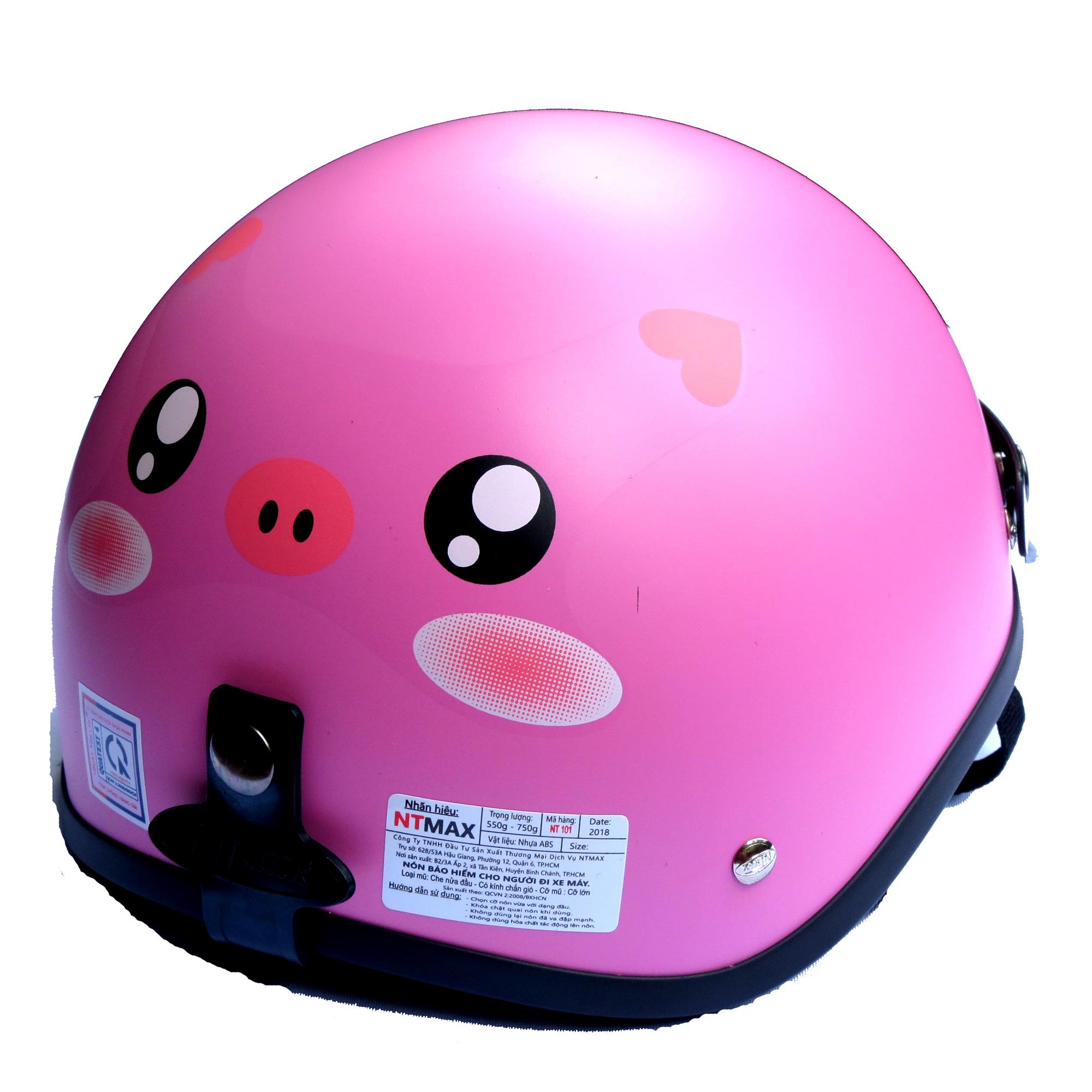 Mũ bảo hiểm NTMAX 1/2 heo cute cực xinh