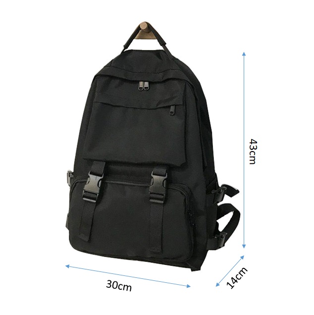 Balo Unisex Basic chống nước balo đi học vải Canvas nam, nữ