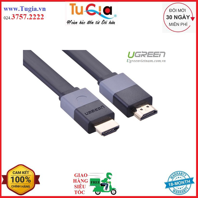 Cáp HDMI 1.4 Ugreen 30110 2m - Hàng Chính Hãng