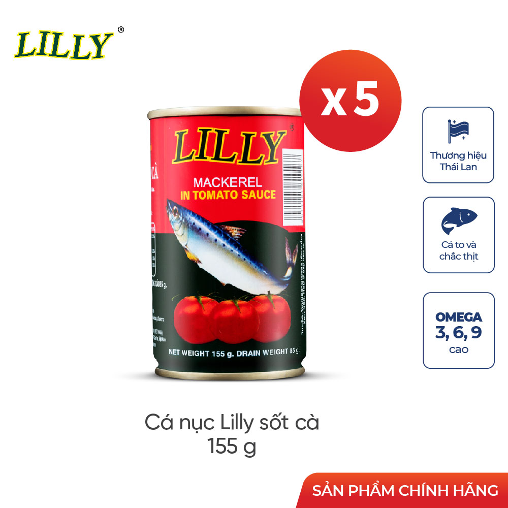 LS10 - Lốc 10 Lon Cá nục sốt cà Lilly