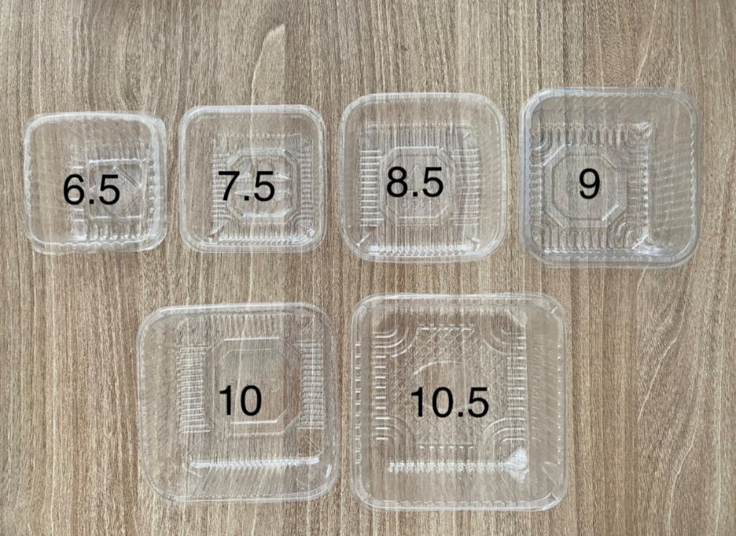 50 Mooncake Trays in 5 Sizes (Sizes 6-7-8-9 and 10)