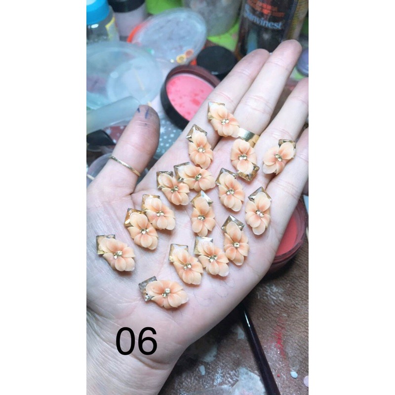 Hoa bột nail (hoa thược dược ôm đá) hoa bột giá sỉ